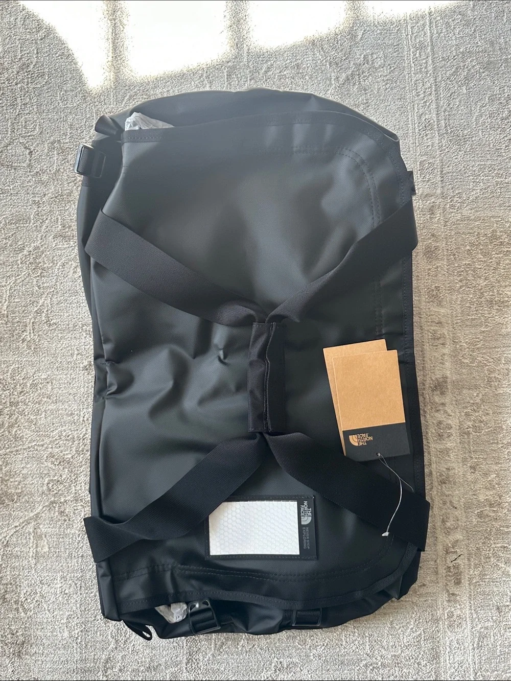 The North Face Large Black Golden State Duffel. 95 liter. 28”x16”x16”. NWT’s.